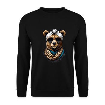 Funny Mama Bear Mother Bear Bear Lover - Unisex Sweatshirt - black - Front - Alina (178cm) & Michal (187cm)