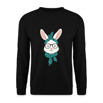 Mommy Bunny Cute Bunny Mom Cute Easter Bunny - Unisex Sweatshirt - black - Front - Alina (178cm) & Michal (187cm)