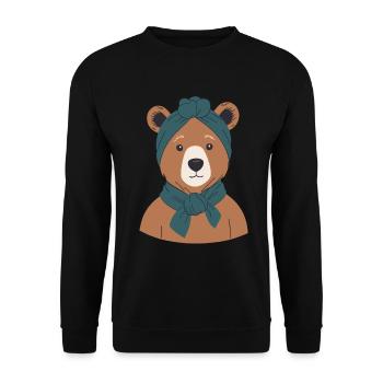 Funny Mama Bear Mother Bear Bear Lover - Unisex Sweatshirt - black - Front - Alina (178cm) & Michal (187cm)