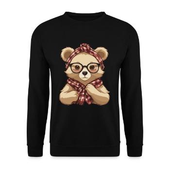 Funny Mama Bear Mother Bear Bear Lover - Unisex Sweatshirt - black - Front - Alina (178cm) & Michal (187cm)