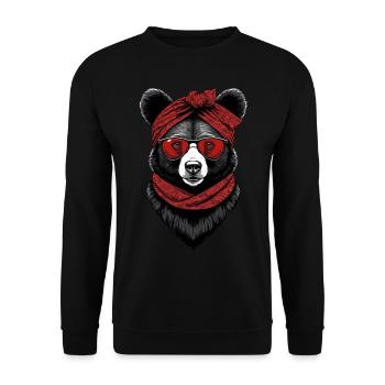 Funny Mama Bear Mother Bear Bear Lover - Unisex Sweatshirt - black - Front - Alina (178cm) & Michal (187cm)