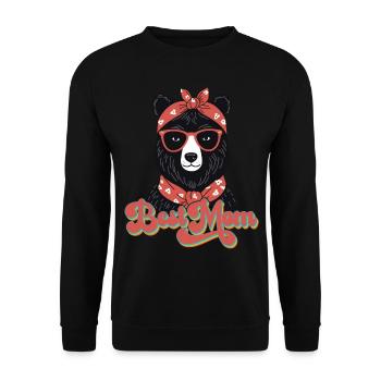 Meilleure maman drôle maman ours mère ours design - Sweat-shirt Unisexe - noir - Devant - Alina (178cm) & Michal (187cm)