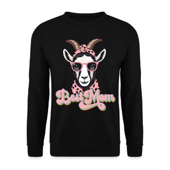 Best Mom Funny Mom Goat Perfect For Mother's Day - Unisex Sweatshirt - black - Front - Alina (178cm) & Michal (187cm)
