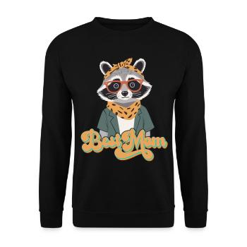 Meilleur design de raton laveur Mama pour les amateurs de ratons laveurs - Sweat-shirt Unisexe - noir - Devant - Alina (178cm) & Michal (187cm)