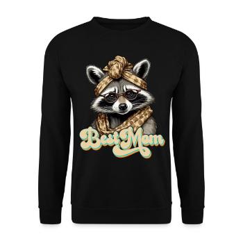 Meilleur design de raton laveur de maman parfait pour la fête des mères - Sweat-shirt Unisexe - noir - Devant - Alina (178cm) & Michal (187cm)
