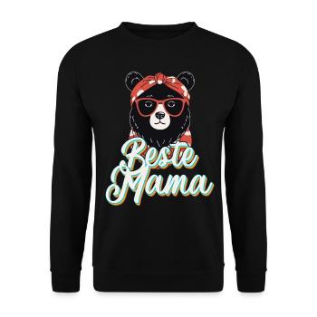 Best Mom Mother's Day Great Funny Mom Design - Unisex Sweatshirt - black - Front - Alina (178cm) & Michal (187cm)