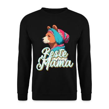 Beste Mama Lustige Muttertag Design Highlights - Unisex Pullover - Schwarz - Vorne - Alina (178cm) & Michal (187cm)