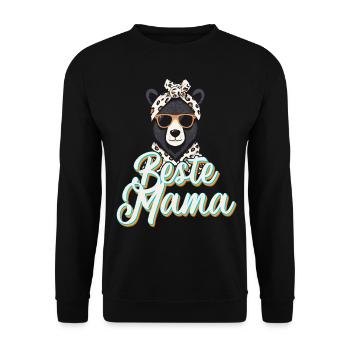 Beste Mama Stolze Muttertag Design - Unisex Pullover - Schwarz - Vorne - Alina (178cm) & Michal (187cm)