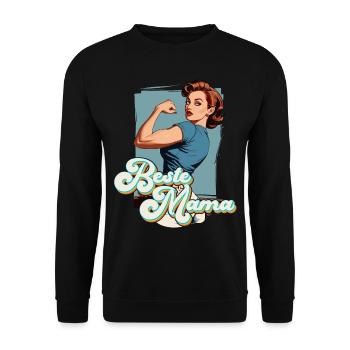 Best Mom Proud Mom Funny Mom Design - Unisex Sweatshirt - black - Front - Alina (178cm) & Michal (187cm)