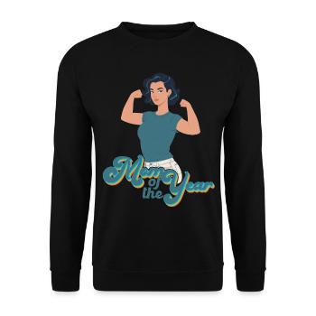 Mother of the Year Great Mom Funny Mom - Unisex Sweatshirt - black - Front - Alina (178cm) & Michal (187cm)