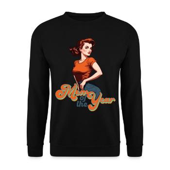 Mutter des Jahres Tolle Mama Stolze Beste - Unisex Pullover - Schwarz - Vorne - Alina (178cm) & Michal (187cm)