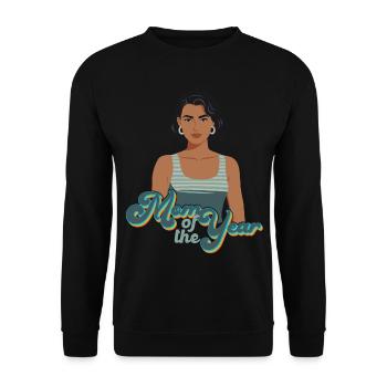 Mutter des Jahres Lustige Mutti Stolze Mama - Unisex Pullover - Schwarz - Vorne - Alina (178cm) & Michal (187cm)