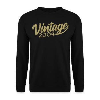 2004 Vintage 2004 Retro 2004 Birthday Gift - Unisex Sweatshirt - black - Front - Alina (178cm) & Michal (187cm)
