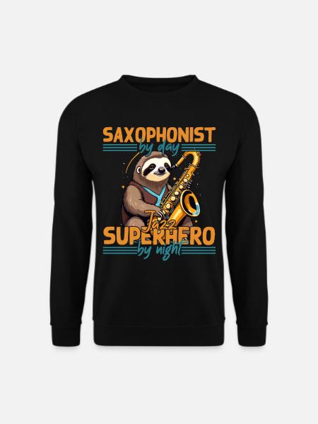 Lustiger Saxophon Spruch Für Jazz Fans - Unisex Pullover - Schwarz