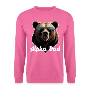 Alpha Dad Lustiger Vater Perfekter Style - Unisex Pullover - Pink - Vorne
