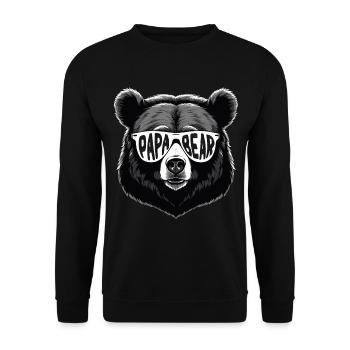 Bären Vater Lustiger Vater Perfekter Style - Unisex Pullover - Schwarz - Vorne - Alina (178cm) & Michal (187cm)