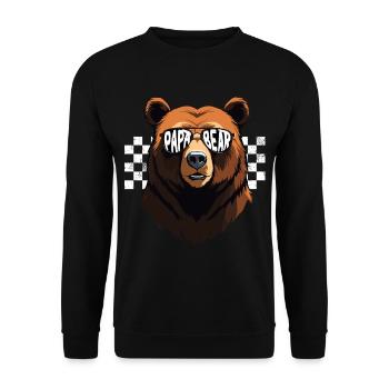 Bears Father Funny Style Father's Day Birthday - Unisex Sweatshirt - black - Front - Alina (178cm) & Michal (187cm)