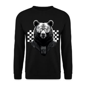 Bears Father Funny Father's Day Perfect Style - Unisex Sweatshirt - black - Front - Alina (178cm) & Michal (187cm)