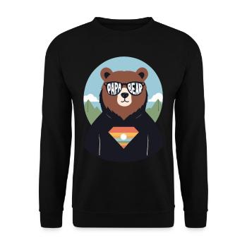 Bears Dad Funny Dad Perfect Style - Unisex Sweatshirt - black - Front - Alina (178cm) & Michal (187cm)