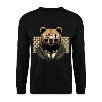 Bären Vater Lustiger Vater Perfekter Style - Unisex Pullover - Schwarz - Vorne - Alina (178cm) & Michal (187cm)