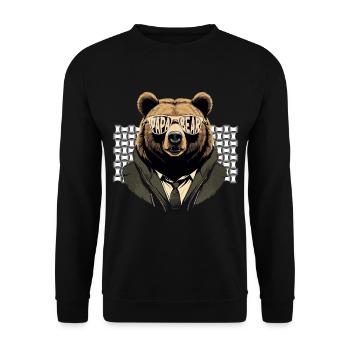 Bären Vater Lustiger Vater Perfekter Style - Unisex Pullover - Schwarz - Vorne - Alina (178cm) & Michal (187cm)