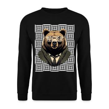 Bears Father Funny Father Perfect Style - Unisex Sweatshirt - black - Front - Alina (178cm) & Michal (187cm)