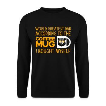 Humorous Father's Day Saying Funny Dad Style - Unisex Sweatshirt - black - Front - Alina (178cm) & Michal (187cm)