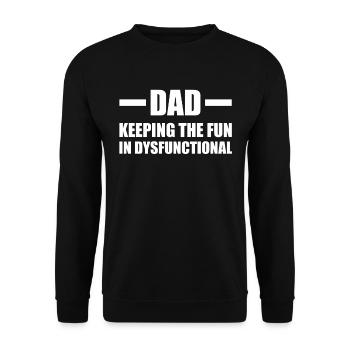 Humorvoller Vatertag Spruch Lustiger Vater Style - Unisex Pullover - Schwarz - Vorne - Alina (178cm) & Michal (187cm)