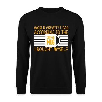 Humorous Father's Day Saying Funny Father - Unisex Sweatshirt - black - Front - Alina (178cm) & Michal (187cm)