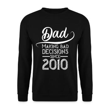 Funny Dad Dad Birthday Perfect Style - Unisex Sweatshirt - black - Front - Alina (178cm) & Michal (187cm)