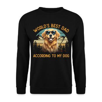 Welt Bester Hundepapa Golden Retriever Lustige - Unisex Pullover - Schwarz - Vorne - Alina (178cm) & Michal (187cm)