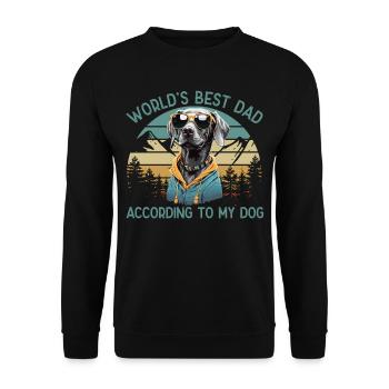 Meilleur chien du monde papa braque de Weimar Funny Dogs - Sweat-shirt Unisexe - noir - Devant - Alina (178cm) & Michal (187cm)