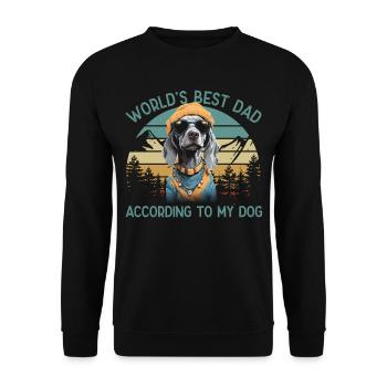 Meilleur chien papa au monde Amoureux des chiens de Weimar - Sweat-shirt Unisexe - noir - Devant - Alina (178cm) & Michal (187cm)