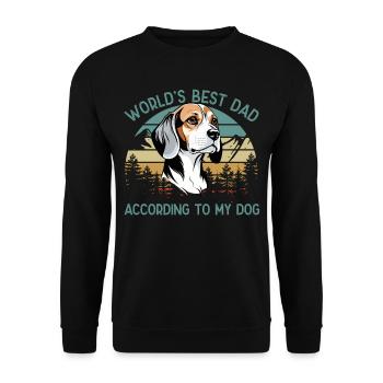World Best Dog Dad Beagle Funny - Unisex Sweatshirt - black - Front - Alina (178cm) & Michal (187cm)
