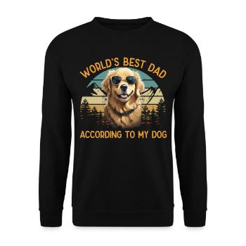 World Best Dog Dad Golden Retriever Funny - Unisex Sweatshirt - black - Front - Alina (178cm) & Michal (187cm)