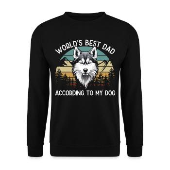 World Best Dog Dad Siberian Husky Funny - Unisex Sweatshirt - black - Front - Alina (178cm) & Michal (187cm)