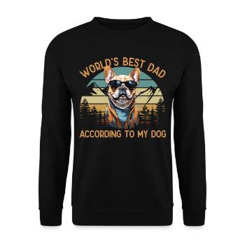 Meilleur chien au monde papa bouledogue français amour - Sweat-shirt Unisexe - noir - Devant - Alina (178cm) & Michal (187cm)