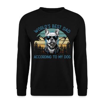 Meilleur chien du monde papa bouledogue français - Sweat-shirt Unisexe - noir - Devant - Alina (178cm) & Michal (187cm)