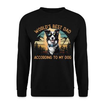Meilleur chien du monde papa berger australien - Sweat-shirt Unisexe - noir - Devant - Alina (178cm) & Michal (187cm)