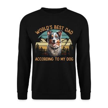 Meilleur chien du monde papa berger australien Love - Sweat-shirt Unisexe - noir - Devant - Alina (178cm) & Michal (187cm)
