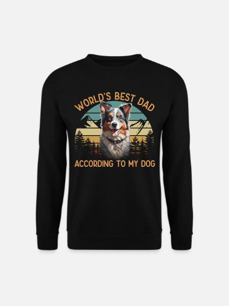 Welt Bester Hundepapa Australian Shepherd Liebe - Unisex Pullover - Schwarz