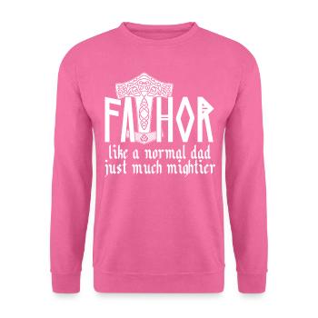 Nordique Papa Vathor Viking Dicton Design - Sweat-shirt Unisexe - rose - Devant