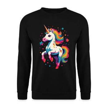 Unicorn Lover Design Funny Unicorns - Unisex Sweatshirt - black - Front - Alina (178cm) & Michal (187cm)