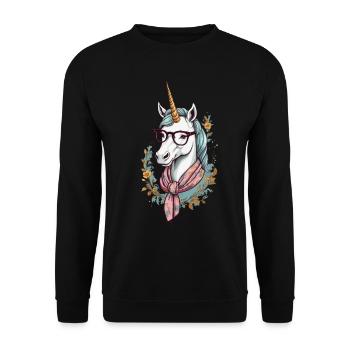 Maman Licorne Drôle Fête des Mères - Sweat-shirt Unisexe - noir - Devant - Alina (178cm) & Michal (187cm)