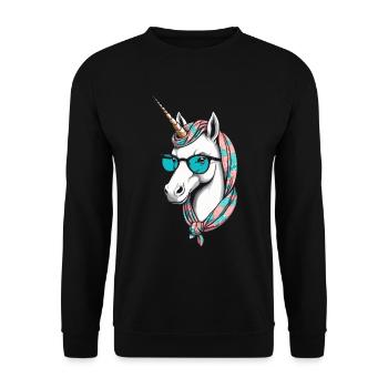 Licorne Maman Maman Drôle Maman Cadeau de Fête des Mères - Sweat-shirt Unisexe - noir - Devant - Alina (178cm) & Michal (187cm)