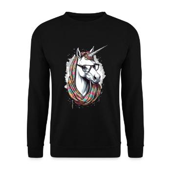 Licorne Maman Fête des mères Licornes Maman drôle - Sweat-shirt Unisexe - noir - Devant - Alina (178cm) & Michal (187cm)