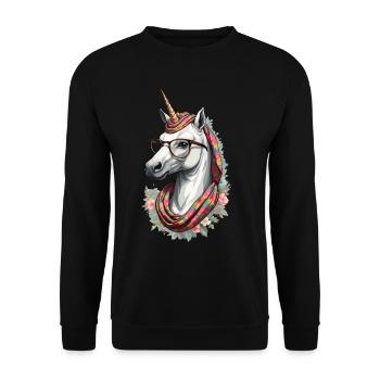 Unicorn Mom Funny Mom Unicorns Loving Mom - Unisex Sweatshirt - black - Front - Alina (178cm) & Michal (187cm)