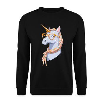 Unicorn Mom Unicorns Loving Mom Funny Mom - Unisex Sweatshirt - black - Front - Alina (178cm) & Michal (187cm)