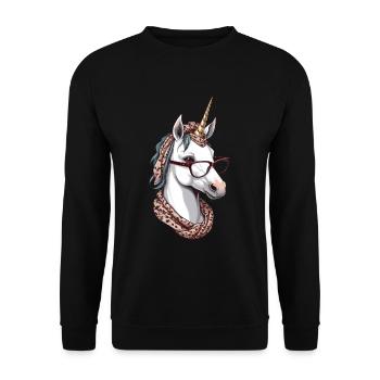 Fière maman licorne maman élégante - Sweat-shirt Unisexe - noir - Devant - Alina (178cm) & Michal (187cm)