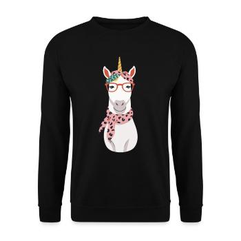 Maman Licorne Maman Drôle Maman Fête des Mères - Sweat-shirt Unisexe - noir - Devant - Alina (178cm) & Michal (187cm)